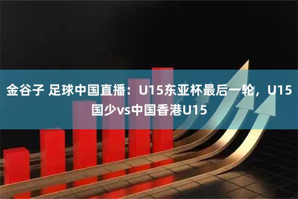 金谷子 足球中国直播：U15东亚杯最后一轮，U15国少vs中国香港U15